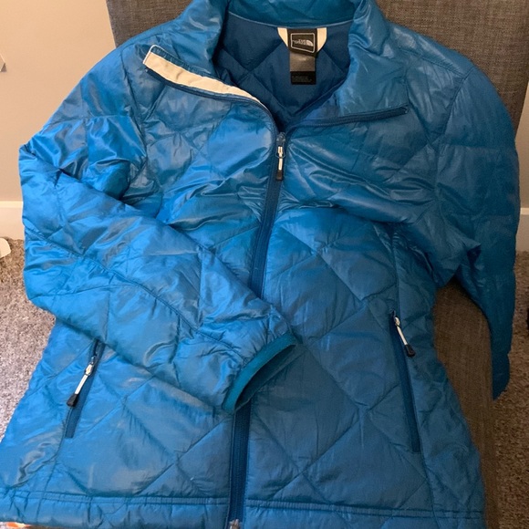 The North Face Jackets & Blazers - Turquoise the north face light puffer jacket size medium